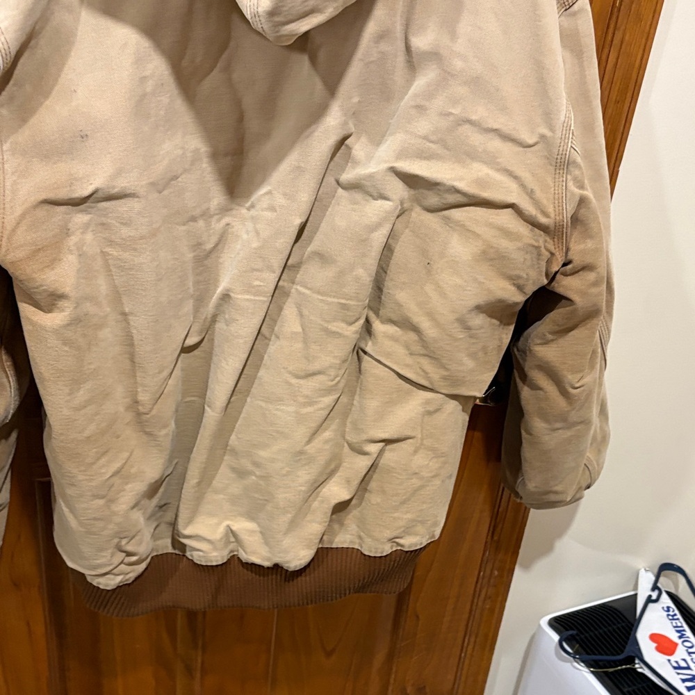 Carhartt Men's Tan Hooded Jacket 2XL Tall - Picture 7 of 9